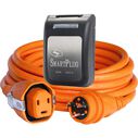 50' Dual Configuration Cordset & Black Nonmetallic Inlet, 30A, Orange image number 0