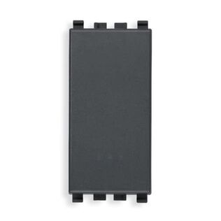 Vimar Eikon 1P 16AX 1-Way Switch, Lightable, Replaceable Button, Grey