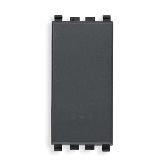 Vimar Eikon 1P 16AX 1-Way Switch, Lightable, Replaceable Button, Grey image number 0