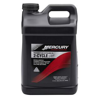 Mercury 858028K01 Premium Plus TC-W3 2-Stroke Marine Engine Oil Synthetic Blend for Outboards, 2.5 Gallons