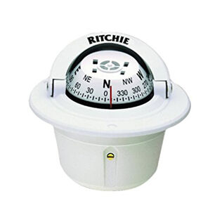 Flush-Mount Explorer Compass, White Case, White Card