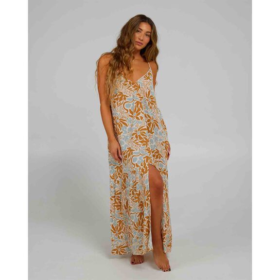 chinese dress ladies Soleil Sage Flirty V-Neck Maxi Dress