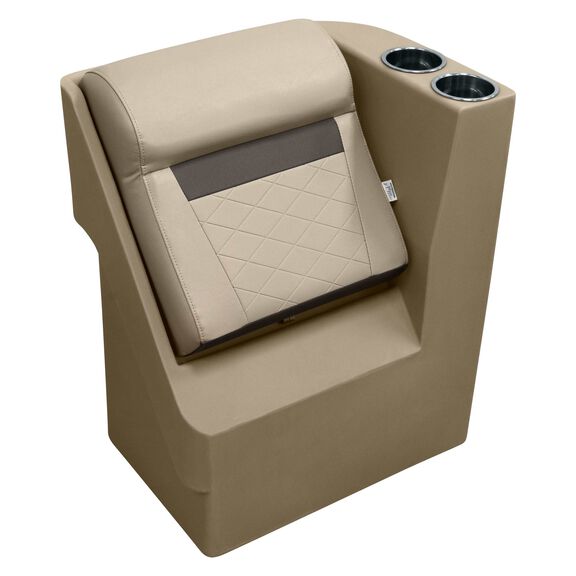 Wise DLX1305R-1900 DLX Series Pontoon Right Radius Lean Back Recliner  - Neutral / Meteor image number 0