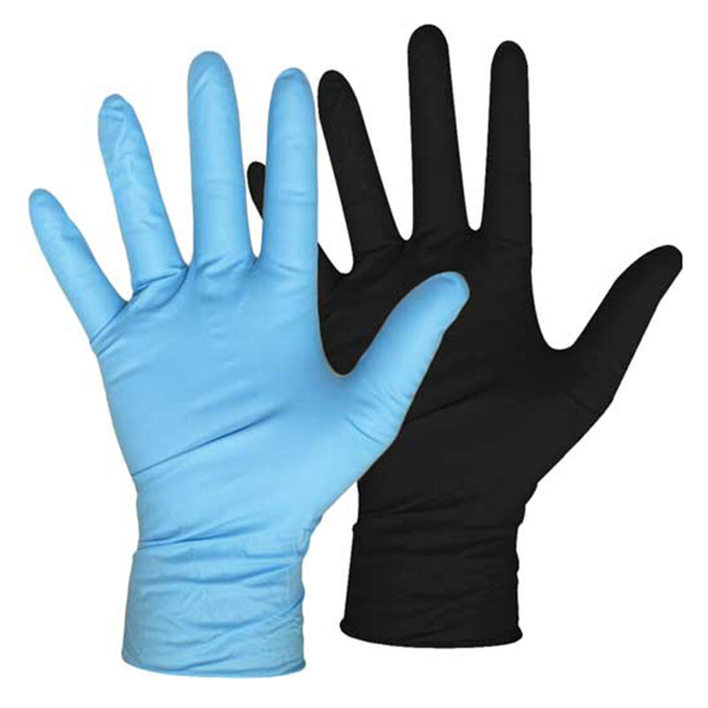 Nitrile Gloves, Lightly Powdered, Large, Blue image number 0