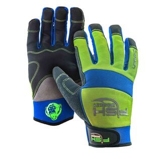 Easy Work Waterman Glove, Neon Green/Royal