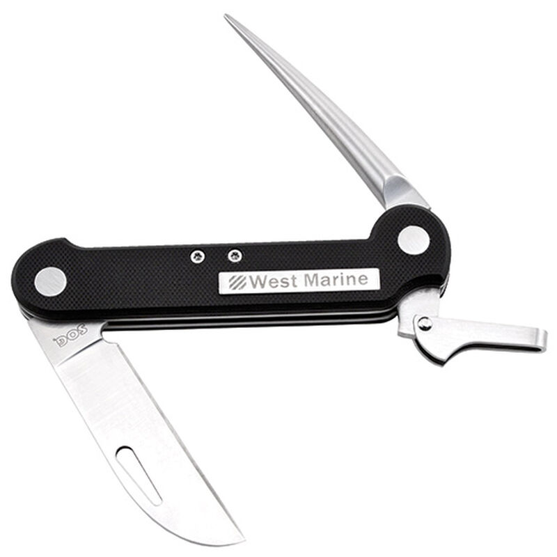 WEST MARINE Performance Rigging Knife with Marlinespike and Straight