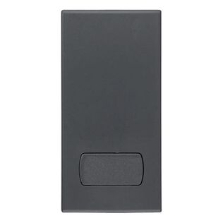 Vimar Eikon Interchangeable 1-Module Button, Customizable with Lightable Symbol, Grey