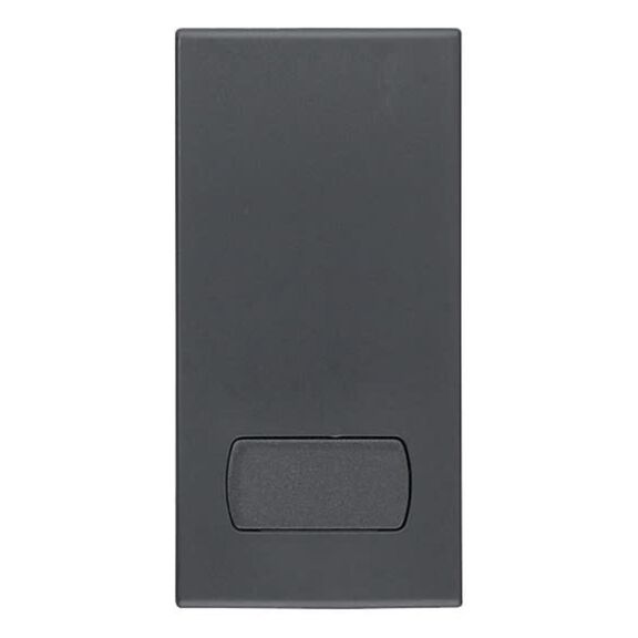 Vimar Eikon Interchangeable 1-Module Button, Customizable with Lightable Symbol, Grey image number 0