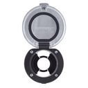 Recessed Cup & Lid Set Stainless Steel Lid w/Gasket / Plastic Cup Black image number 2