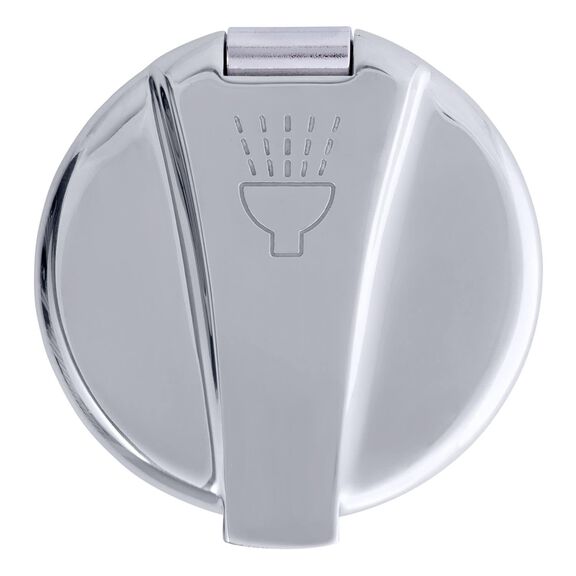 Recessed Shower Chrome Cup with Stainless Steel Lid, Hammer-Head Arctic White Sprayer, 10' White Rubber Hose image number 7