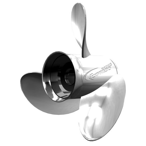 14 1/4" x 17" Express Mach3, 3-Blade, LH, Stainless Steel Propeller image number 0
