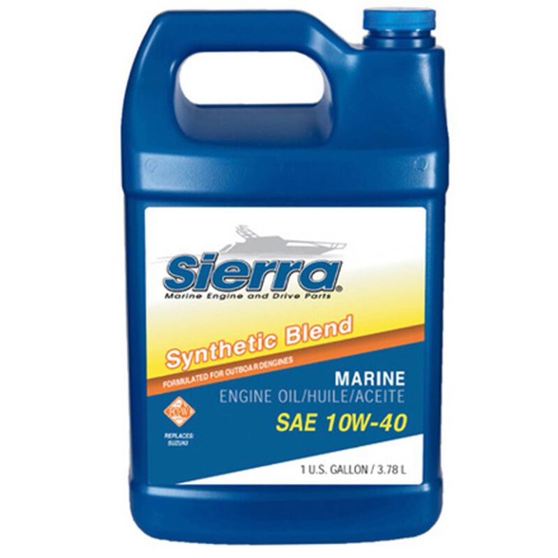 Sierra 10-W40 4 Stroke Synthetic Blend Marine Engine Oil, 1 Gallon image number 0
