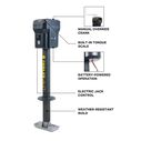 Trailer Valet PJX3500 Electric A-Frame Jack with Built-In Tongue Weight Scale, 3,500 lb Capacity image number 1