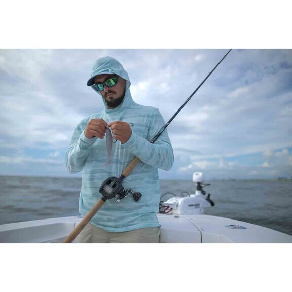 Men's Ocean Bound UPF Printed Hooded Shirt image number 5
