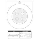 Stainless Steel Surface-Mount 3" LED Light, Blue image number 2