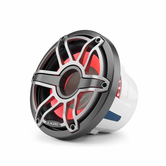 M6-10IB-S-GmTi-i-4 10" Marine Subwoofer Driver, Gunmetal and Titanium Sport Grille with RGB LED Lighting image number 5