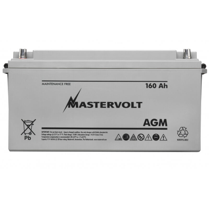 MASTERVOLT AGM 12/160 Group 4D Sealed Marine Battery West Marine