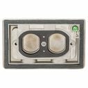 1 Gang, Stainless-Steel Duplex, 3R, Self Closing Cover image number 1