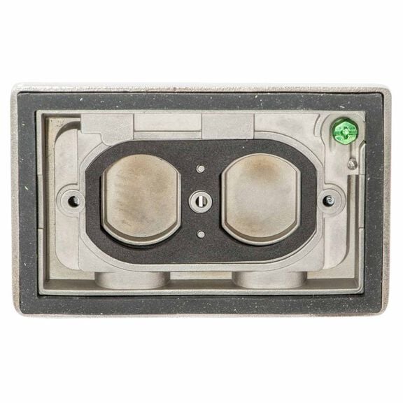 1 Gang, Stainless-Steel Duplex, 3R, Self Closing Cover image number 1