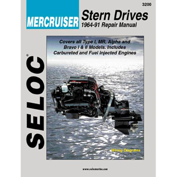 Repair Manual - MerCruiser Type 1, Alpha/MR, Bravo I, II 1964-1991, 4Cyl., V6, V8, All HP image number 0