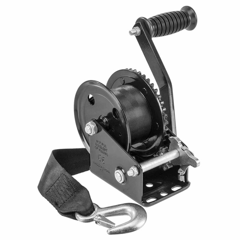 1500 lb. Manual Trailer Winch with Strap image number 0