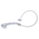 Deck-Mount Sprayer Small Chrome Sprayer No Hook w/Elbow, 10' White Rubber Hose, Low Profile Holder image number 1