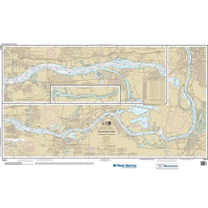NOAA Maptech® NOAA Recreational Waterproof ChartDelaware River