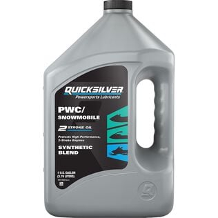Quicksilver 8M0175743 2-Stroke PWC/Snowmobile Engine Oil, Premium Synthetic Blend, 1 Gallon