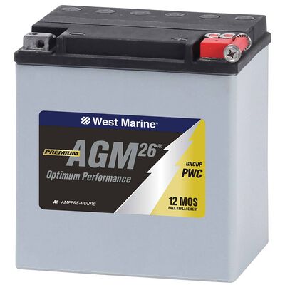 Group PWC AGM Battery for Personal Watercraft,  26 Amp Hours