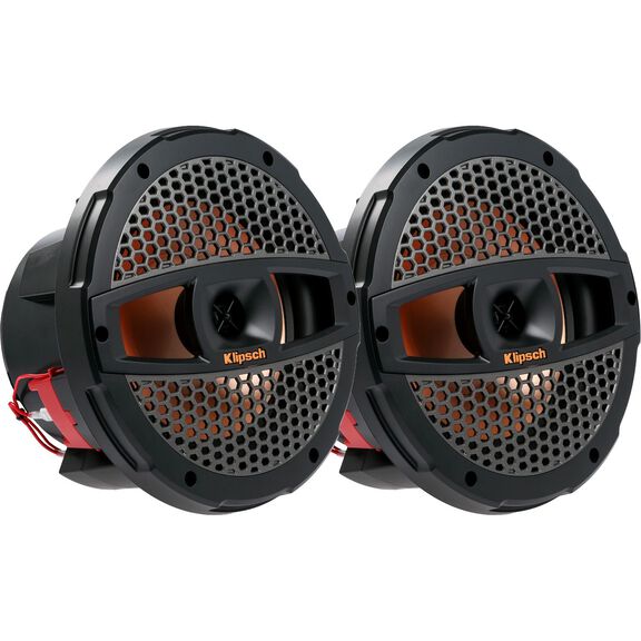 8.5" Marine Coaxial Speaker with Onyx Steel Colored Grilles and LED Lights image number 3