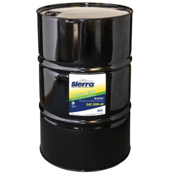 Sierra 25W-40 4 Stroke Conventional Marine Engine Oil, 55 Gallon image number 0