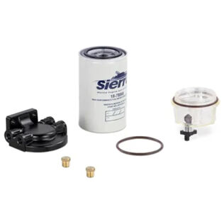 Fuel Water Separator Kit 10 Micron 1/4" Aluminum Head w/plastic bowl
