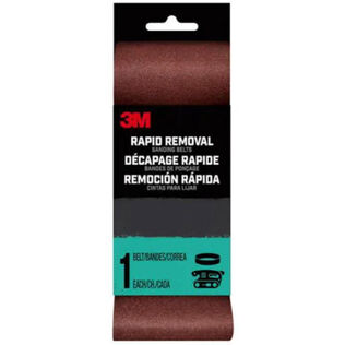 3M Rapid Removal 3 x 24"ch Power Sanding Belt, 80 grit, Belt3x241pk80, 1 pk, 10/case