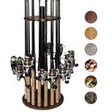 Walnut 16 Round Rod Rack - Steel Post image number 0