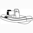 Styled-to-Fit Boat Cover for Blunt Nose Inflatable Boats with Small Side or Center Console image number 1
