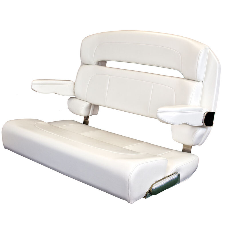 36" Deluxe Capri Helm Bench Chair, White image number 0