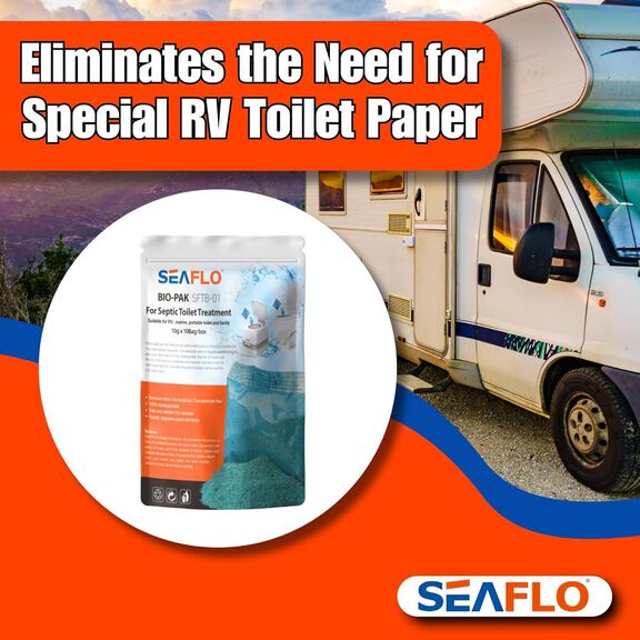 SEAFLO Bio-Pak RV Marine Holding Tank Deodorizer Drop-In Packets Pine Scent image number 3