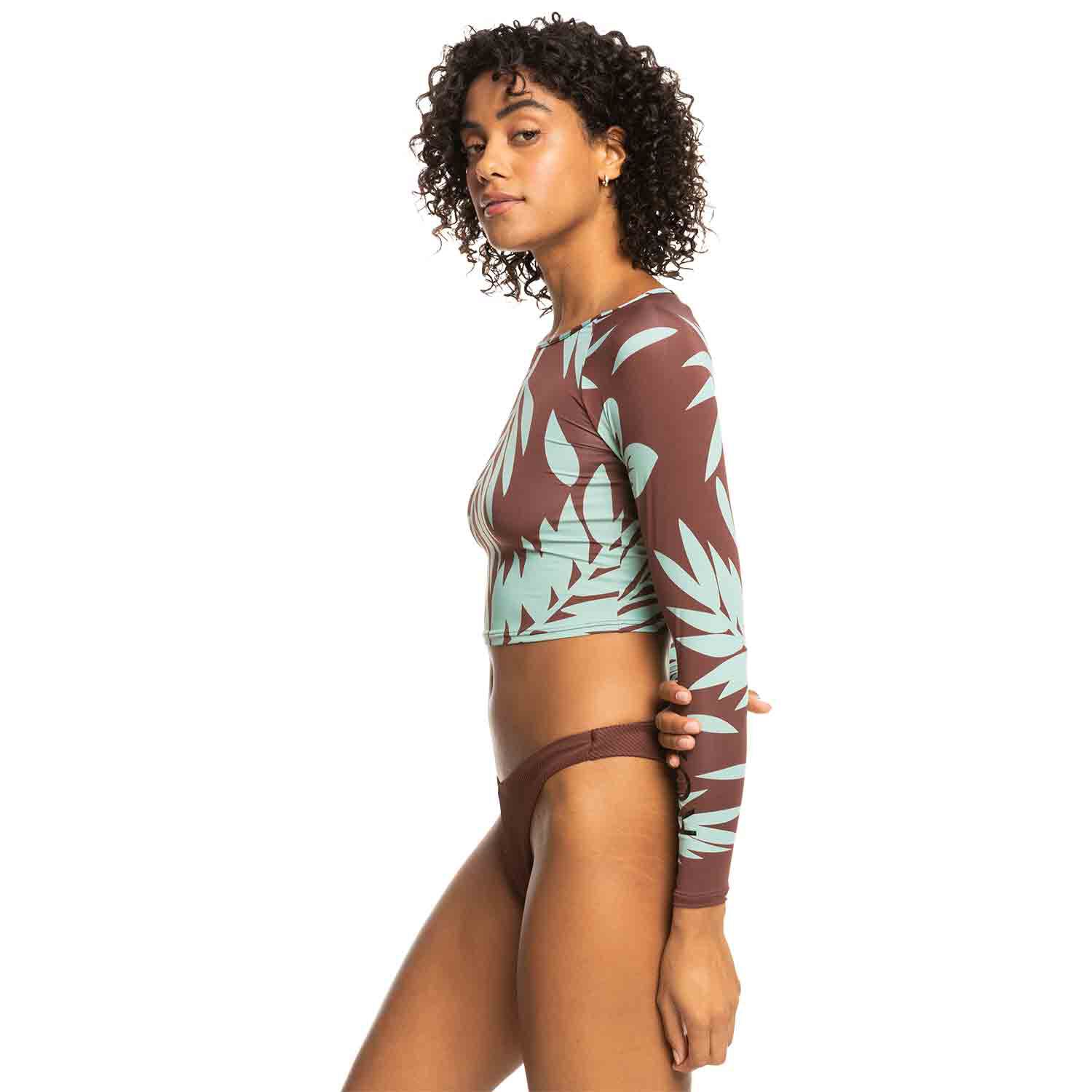 rash guard crop top swimsuit