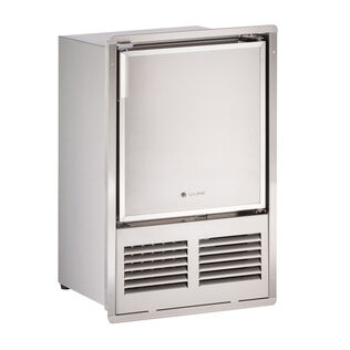 14" Stainless Marine Crescent Ice Maker, Flange Flush to Door, 115V