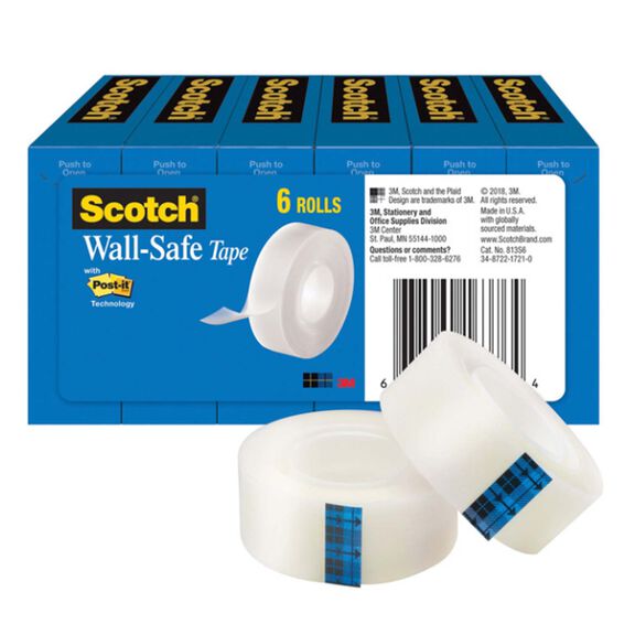 Scotch&reg; Wall-Safe Tape, 3/4" x 800" image number 0