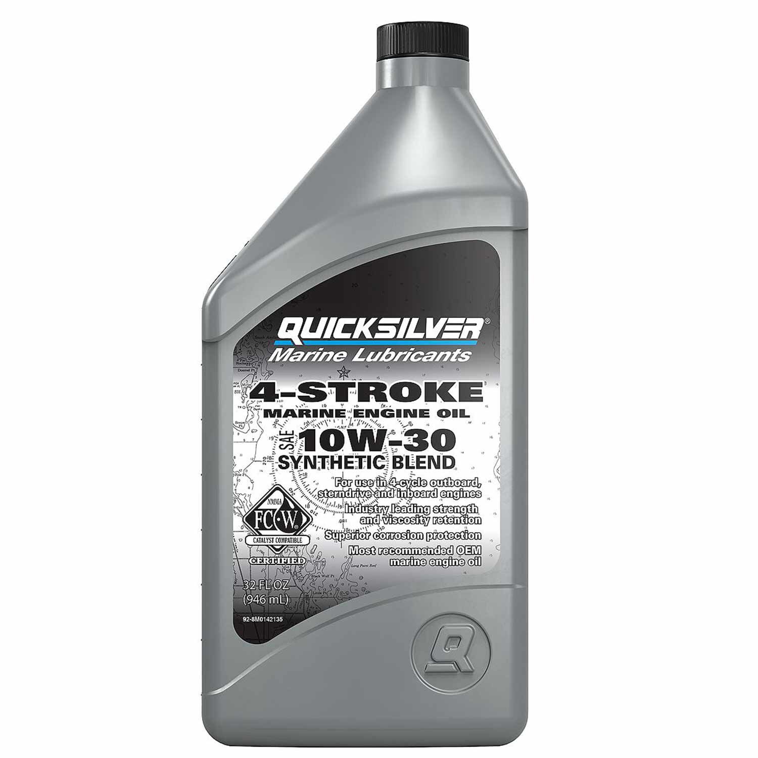 10W-30 Synthetic Marine Engine Oil, 1 Quart