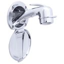 Recessed Shower Chrome Cup & Lid, Small Chrome Sprayer, 6' White Rubber Hose image number 0