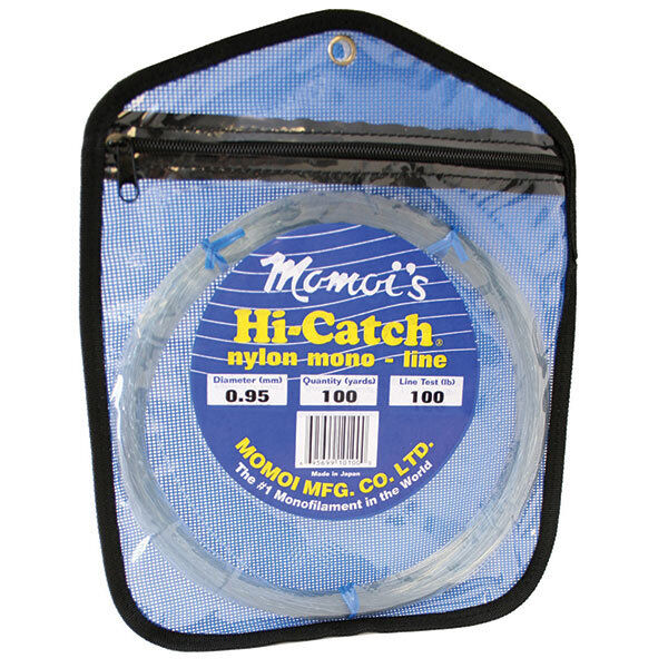 Momoi Hi-Catch Nylon Mono Leader Coil, Smoke Blue, 100 yds
