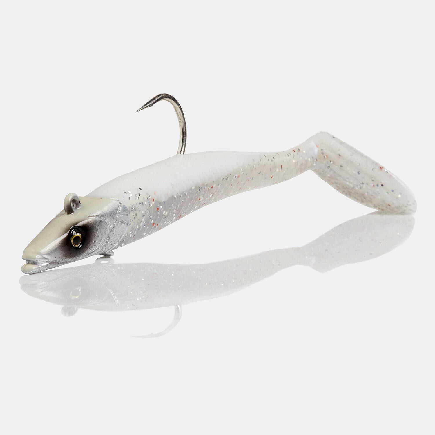 8" SavGear Sandeel, Pearl White, 2-Pack