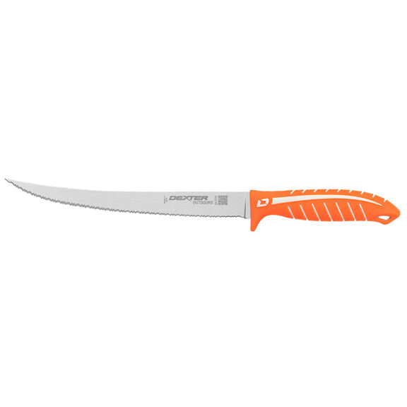 10" Dextreme&trade; Tiger Edge Scalloped Fillet/Utility Knife with Sheath image number 0