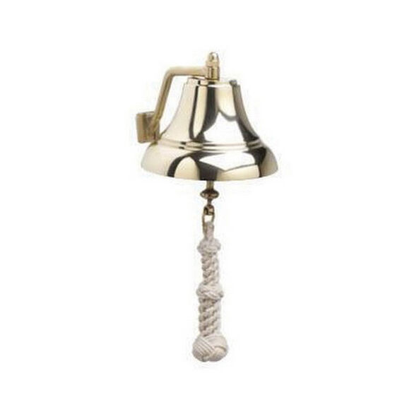 **7in Bell - Brass w/lanyard image number 0