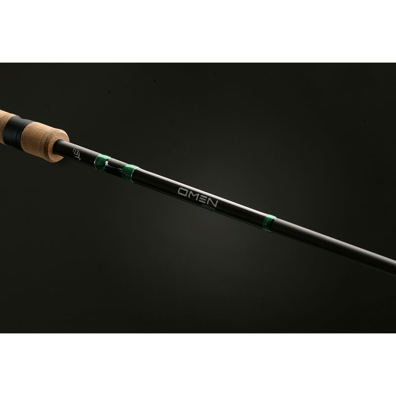 13 FISHING 7'2 Omen Green 2 Spinning Rod, Medium Power