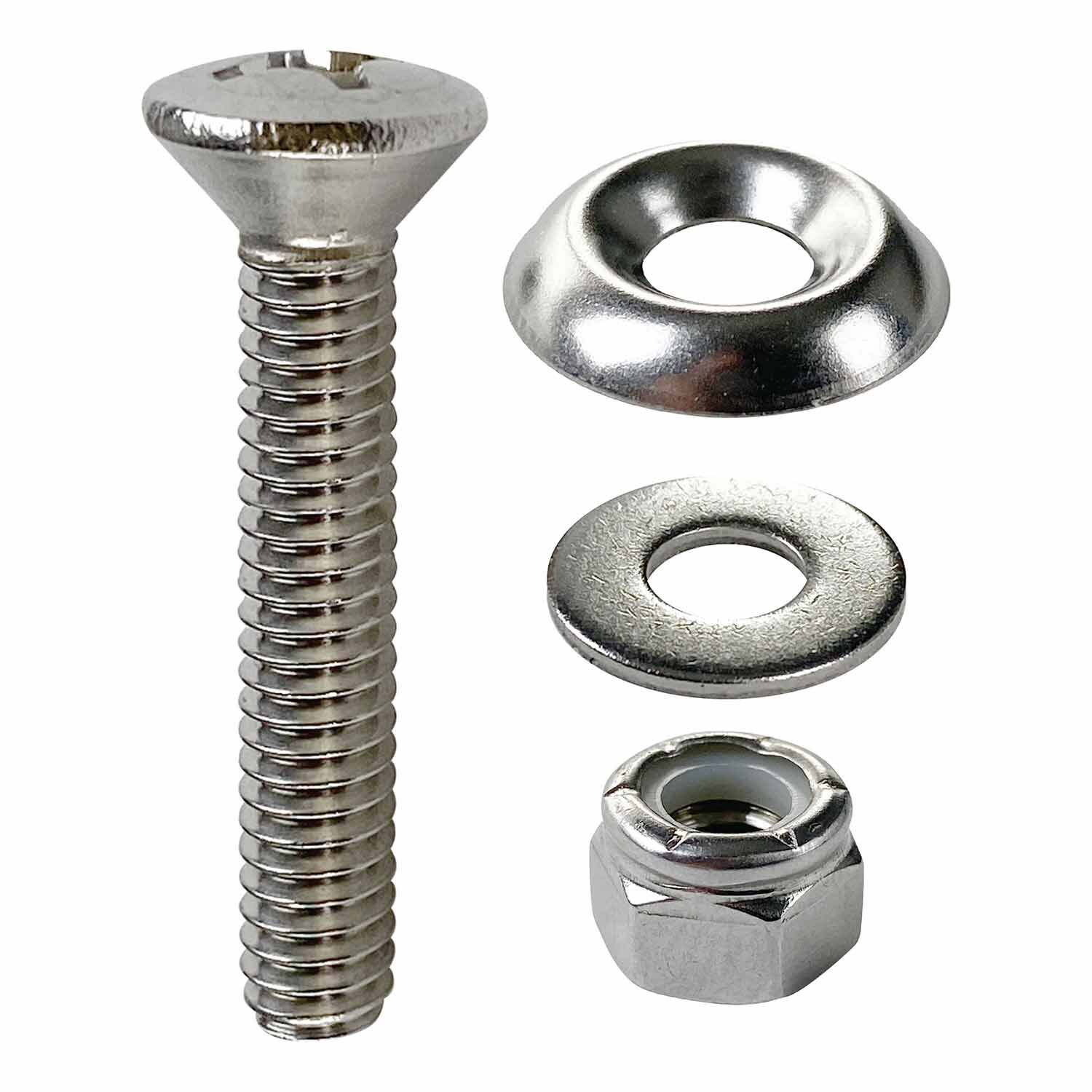 Phillips Oval Head Machine Screws, 20 Piece, Stainless Steel