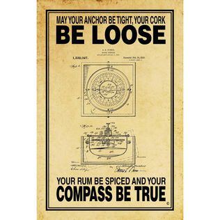 May Your Compass Be True Poster, Parchment