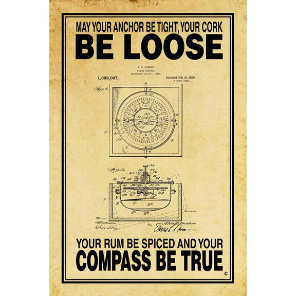 May Your Compass Be True Poster, Parchment image number 0